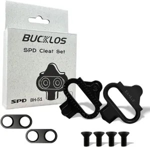 BUCKLOS SPD Pedals PD-M680 Mountain Bike Clip in SPD Flat Combo Dual Sided Pedals - Road Bike MTB Clipless Sealed Bearing Bicycle Clips Pedal Compatible with Shimano SPD Cleats (Black…