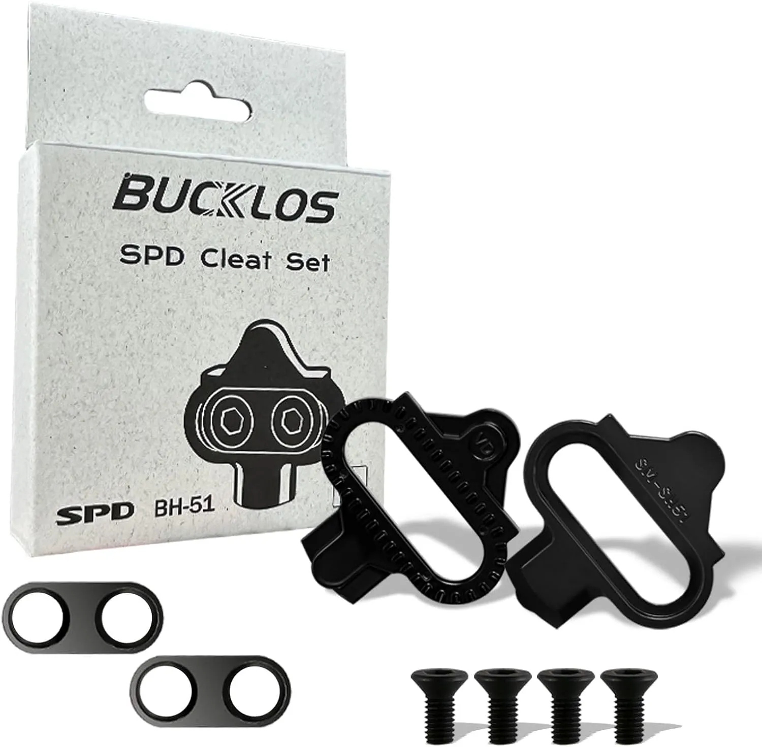 BUCKLOS SPD Pedals PD-M680 Mountain Bike Clip in SPD Flat Combo Dual Sided Pedals - Road Bike MTB Clipless Sealed Bearing Bicycle Clips Pedal Compatible with Shimano SPD Cleats (Black…