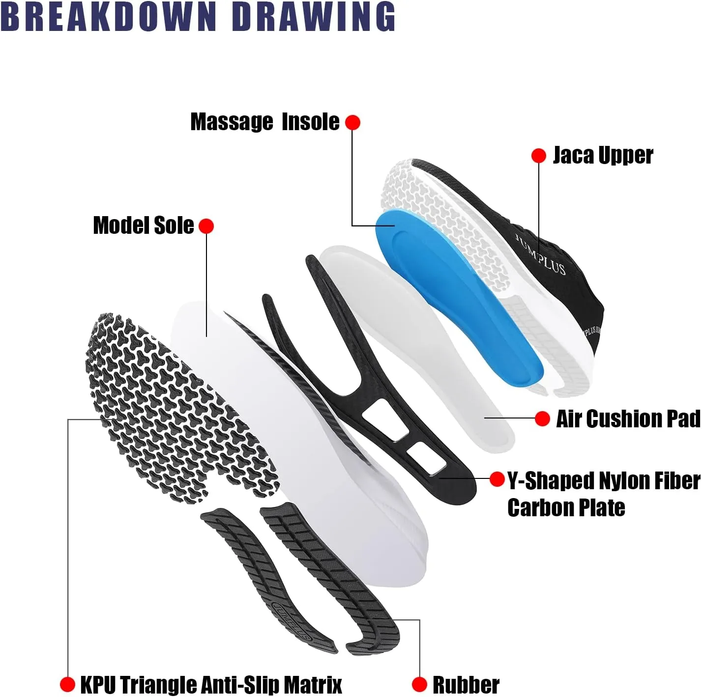 Built-in Air Cushion Walking Shoe Running Shoe Sport Shoe for Women Men