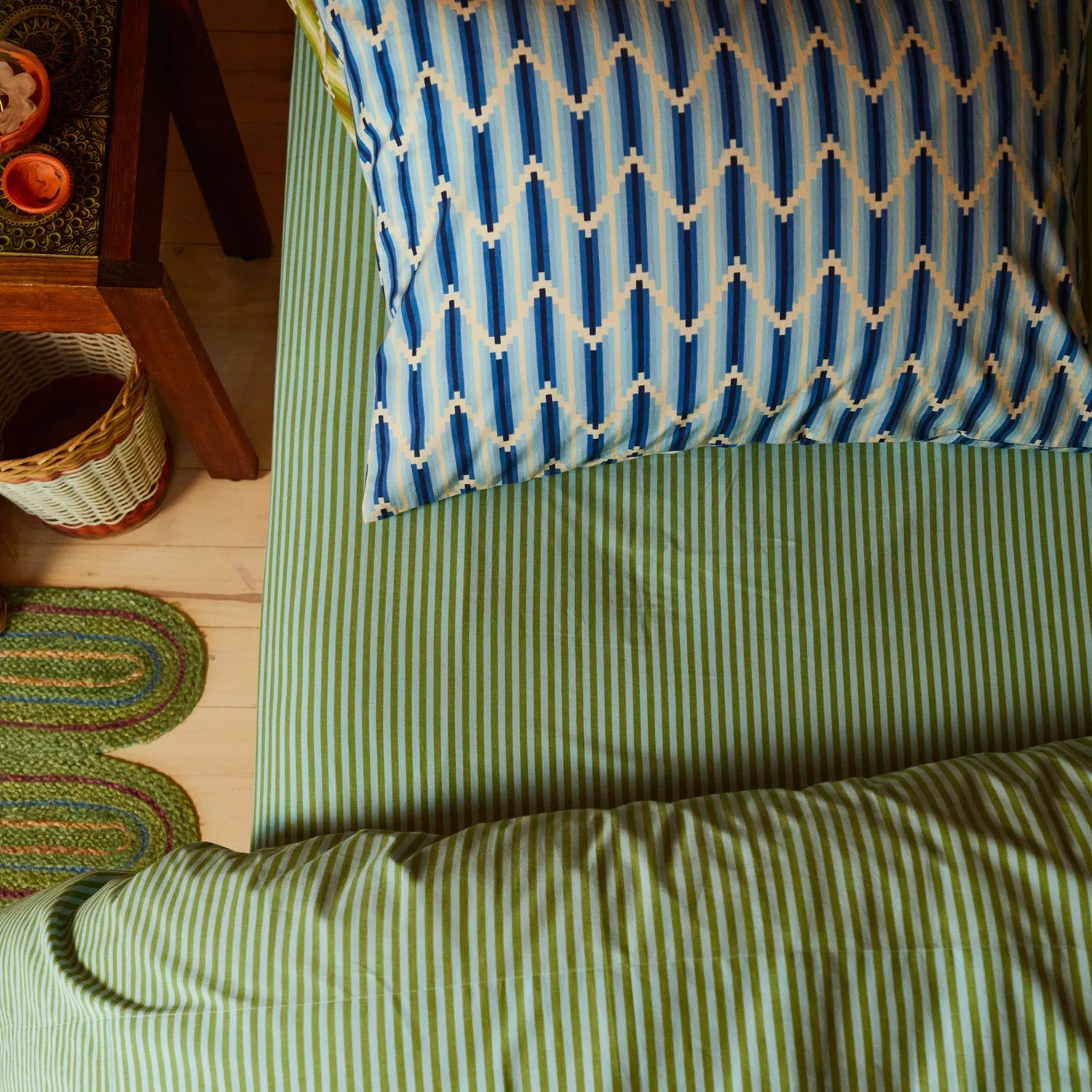 Bundi Cotton Flat Sheet - Palm