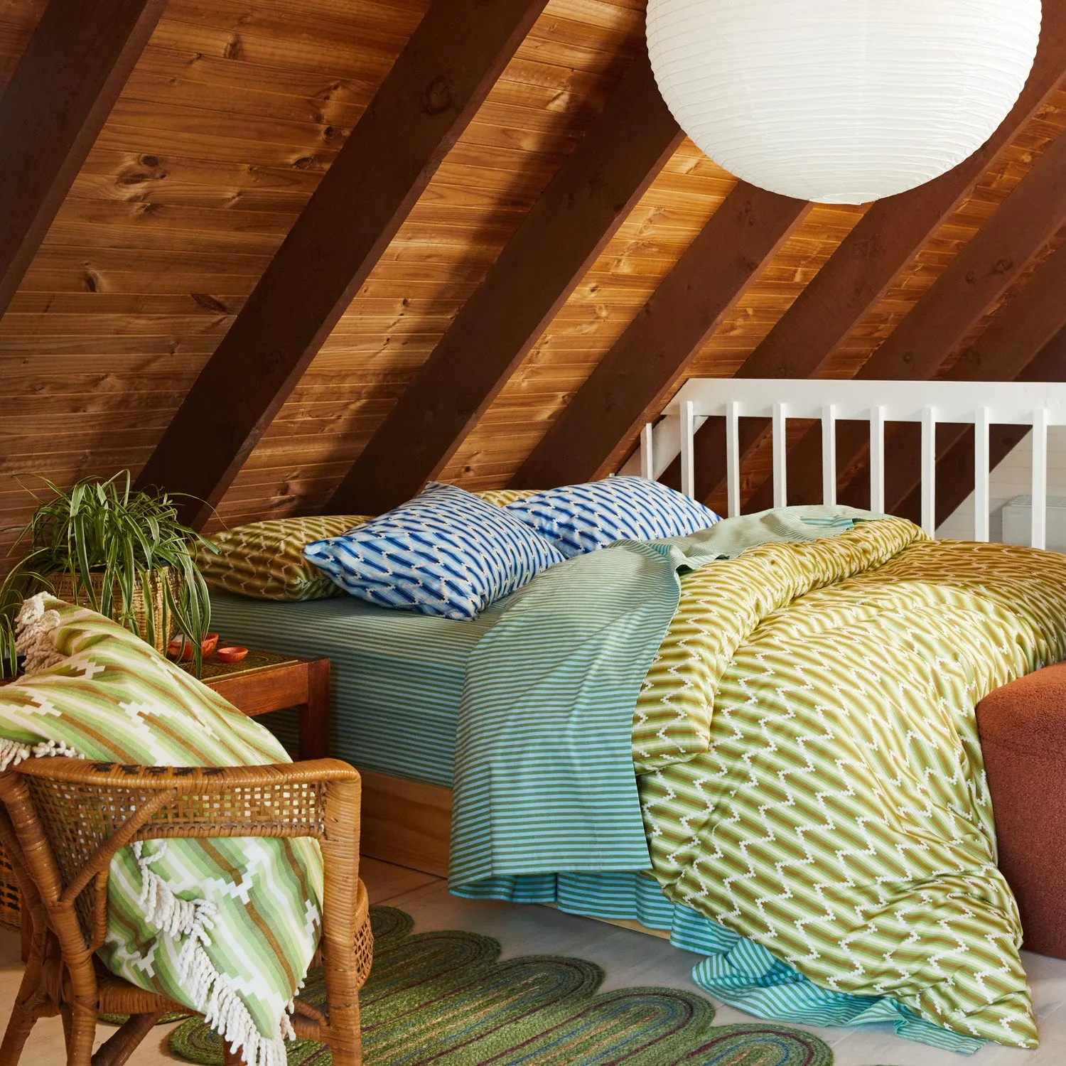 Bundi Cotton Flat Sheet - Palm