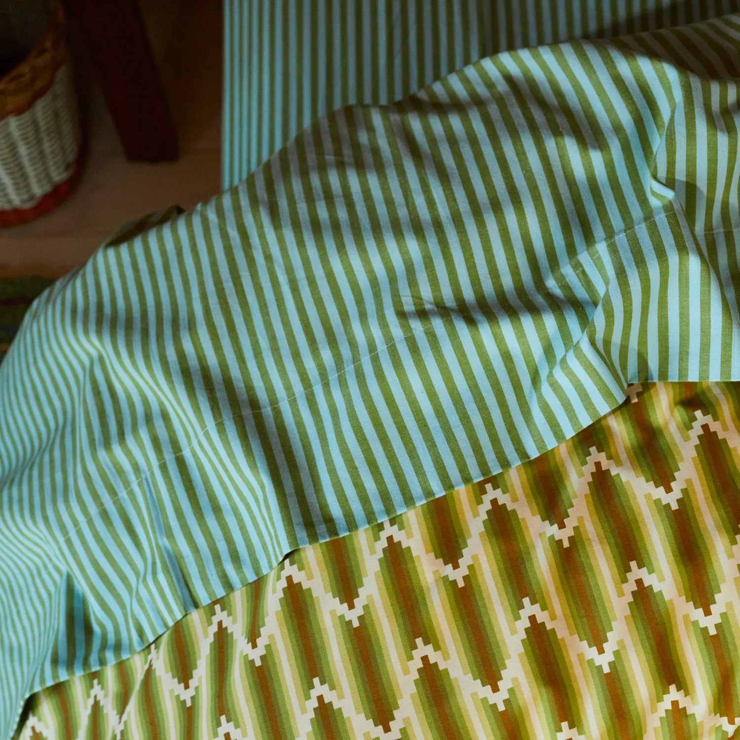 Bundi Cotton Flat Sheet - Palm