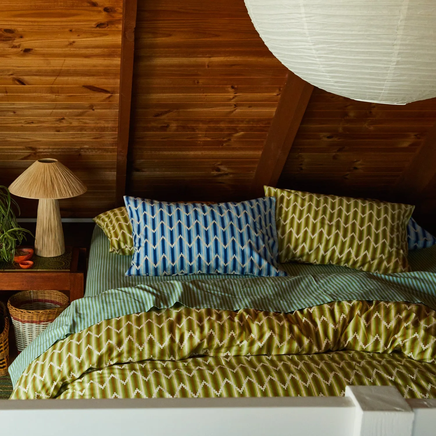 Bundi Cotton Flat Sheet - Palm