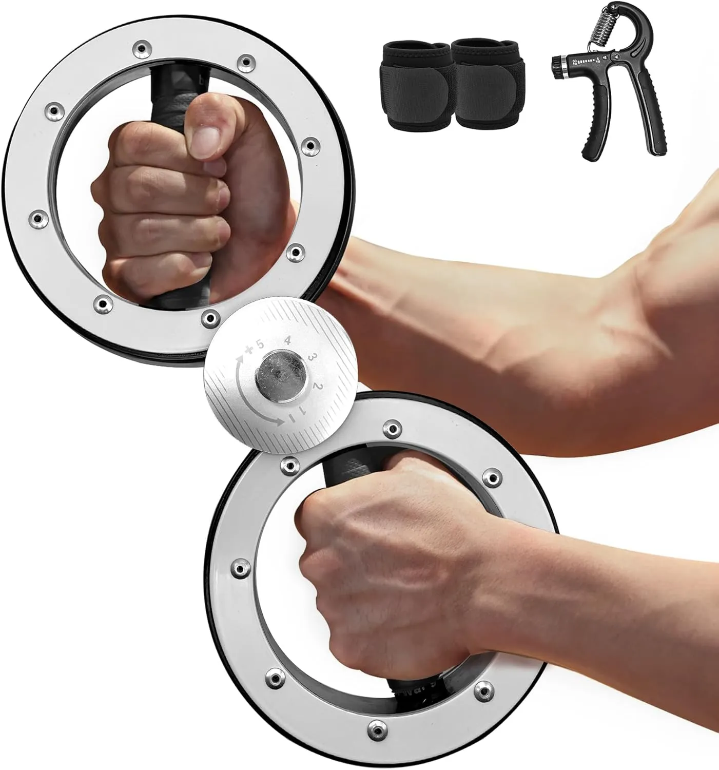 Burn Machine Arm Workout Equipment Multifunctional Arm Shoulder Exercise Equipment Adjustable Resistance Forearm Exerciser Arm Boxing Trainer Forearm Chest Workout Equipment for Home Gym Office