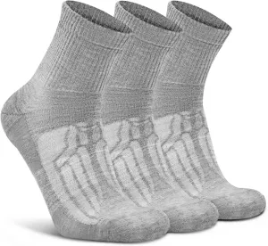 Busy Socks 3 Pack Quarter Thin Merino Wool Blend Running Socks Men's Women's lightweight Low Cut Ankle Walking Wool Sock
