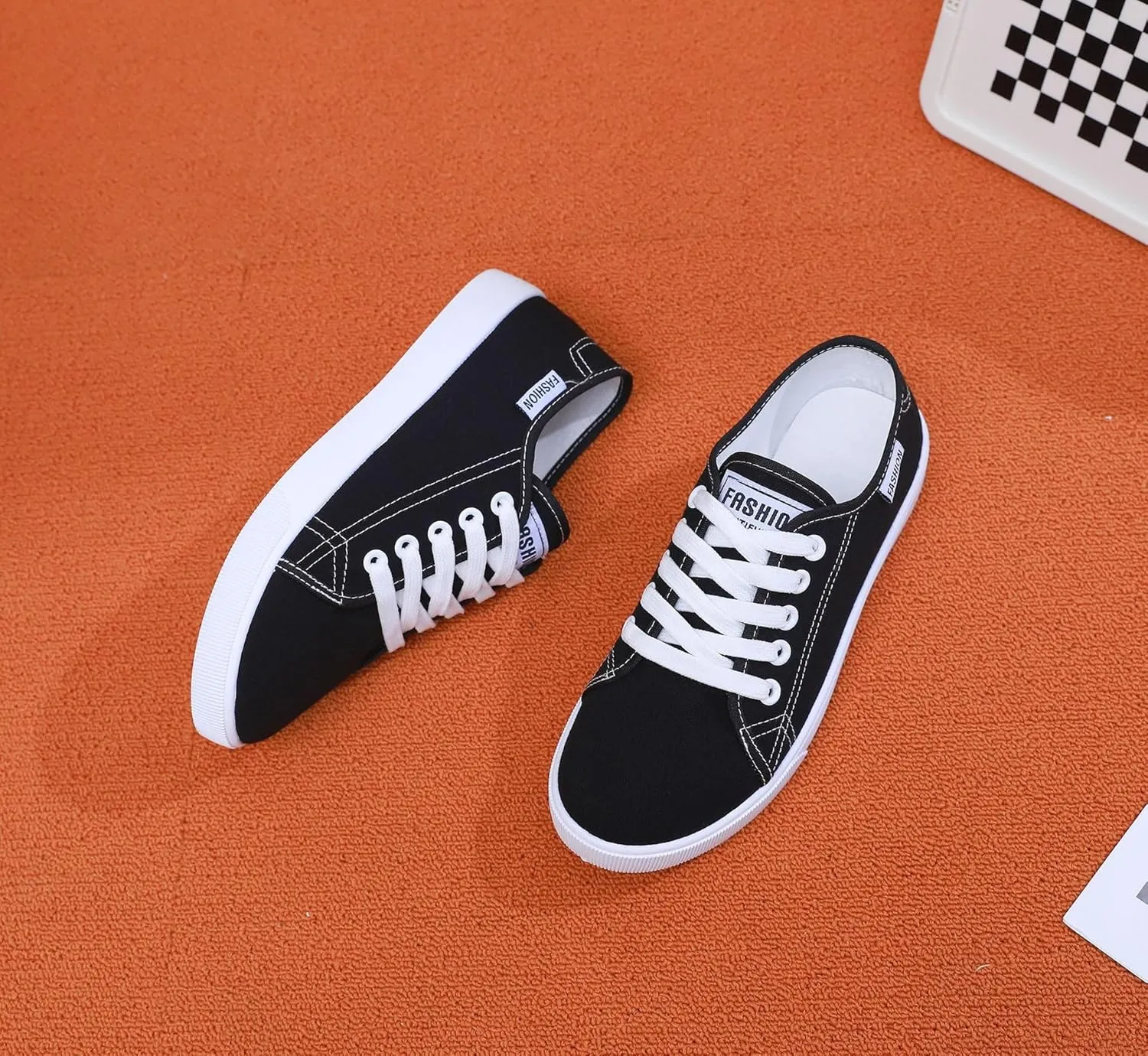 Canvas Korean Style Fashion Sneakers Lightweight Casual Flat Trainers for Daily Wear Walking Travel and School Versatile White Shoes for Women