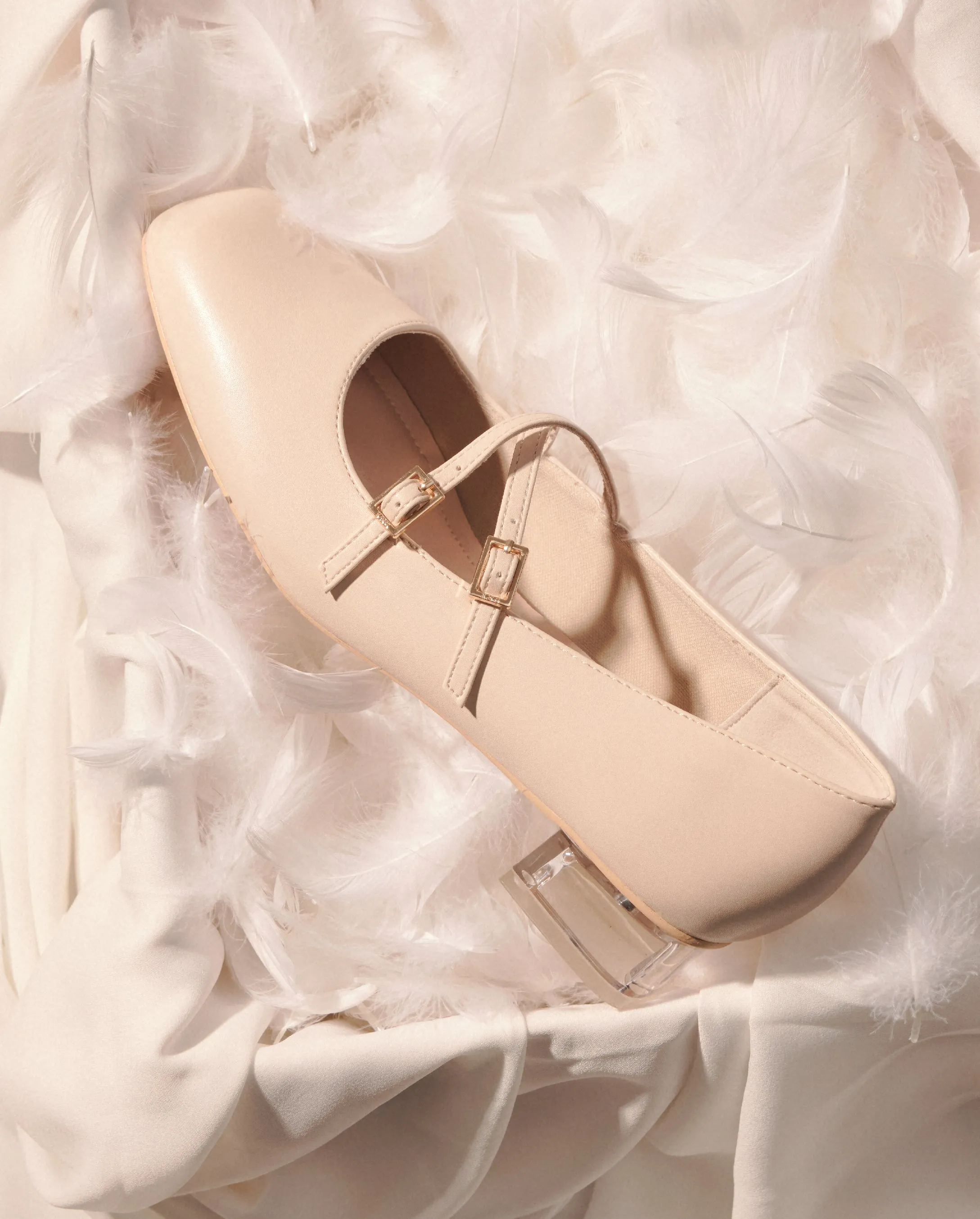 Carrie Mary Janes - Matte Beige