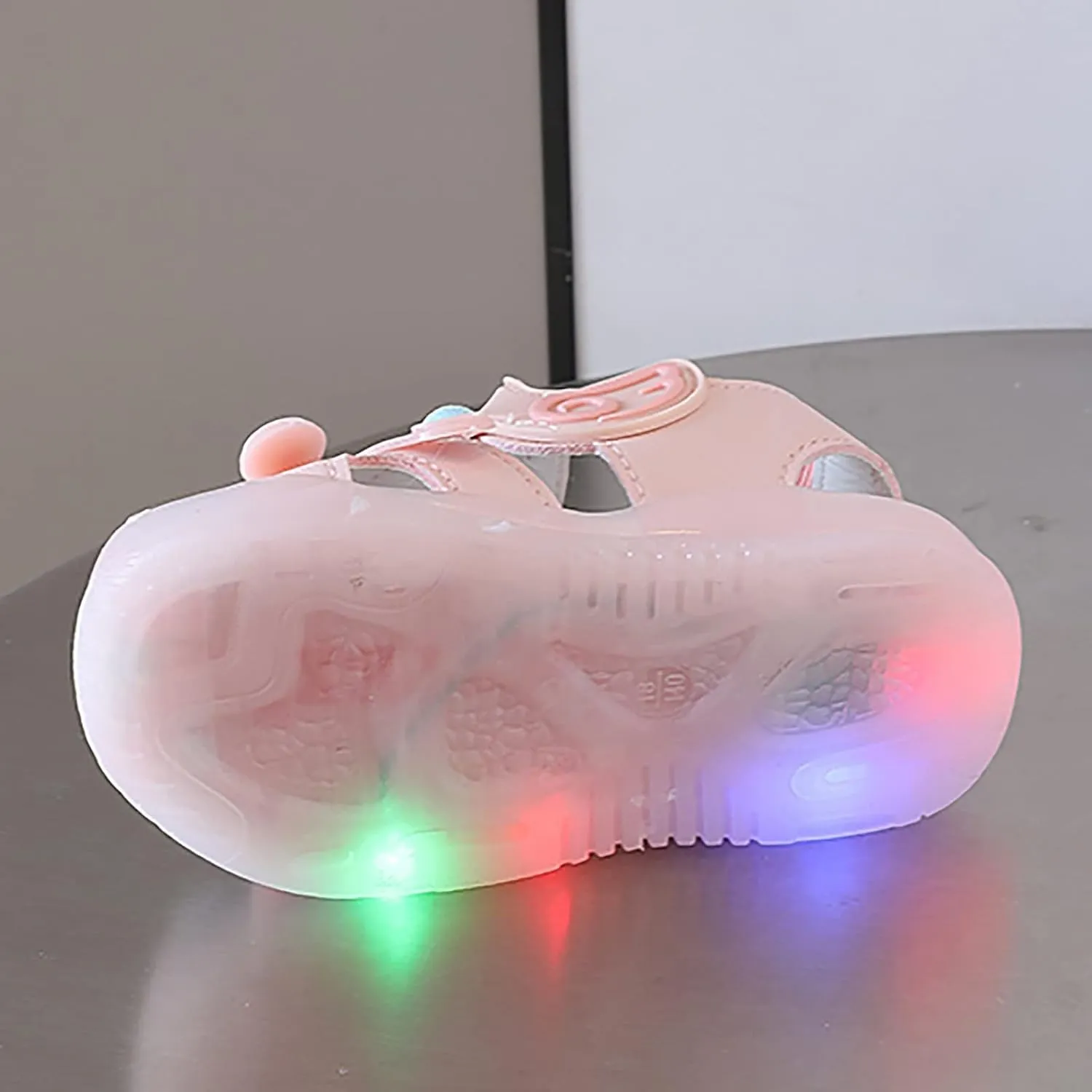 Cartoon Lights up Sandals for Toddler Baby Infant Lightweight Trendy Non Slip Flat Shoes Barefoot Casual Sandals