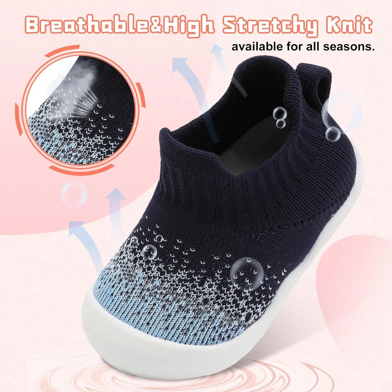Centipede Demon Baby Shoes Baby Boys Girls Sock Shoes Breathable Infants Toddlers Slippers Indoor Outdoor Boots First Walking Shoe Slip On Sneakers Non Slip with Soft Rubber Soles