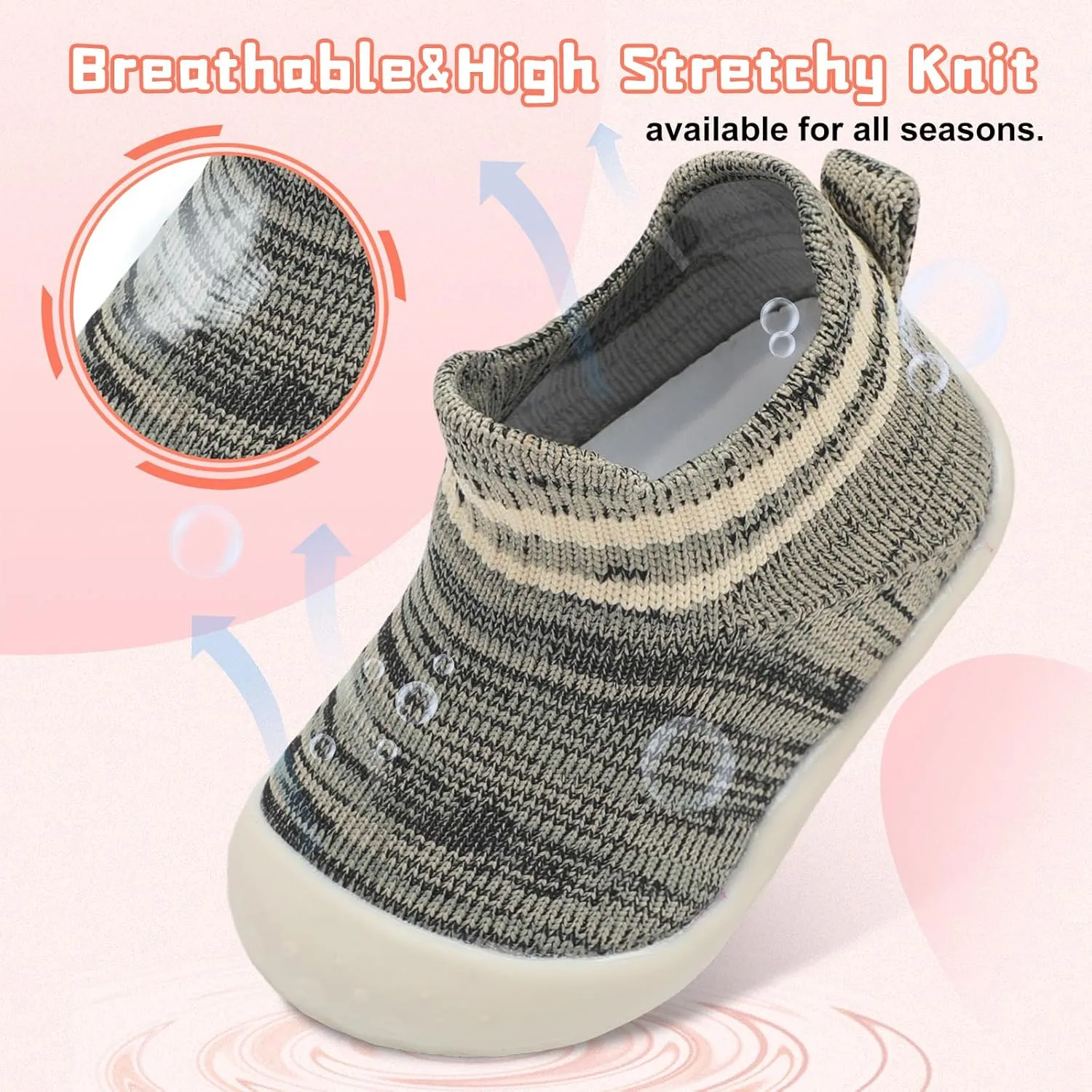 Centipede Demon Baby Shoes Baby Boys Girls Sock Shoes Breathable Infants Toddlers Slippers Indoor Outdoor Boots First Walking Shoe Slip On Sneakers Non Slip with Soft Rubber Soles