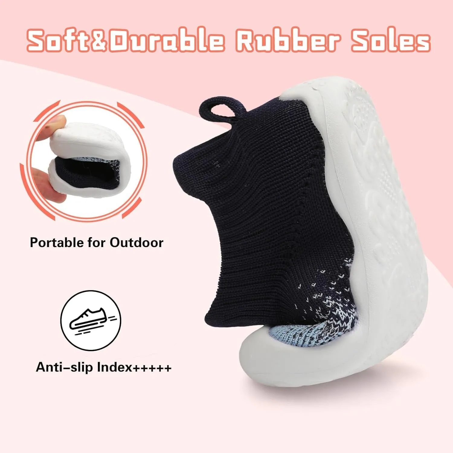 Centipede Demon Baby Shoes Baby Boys Girls Sock Shoes Breathable Infants Toddlers Slippers Indoor Outdoor Boots First Walking Shoe Slip On Sneakers Non Slip with Soft Rubber Soles