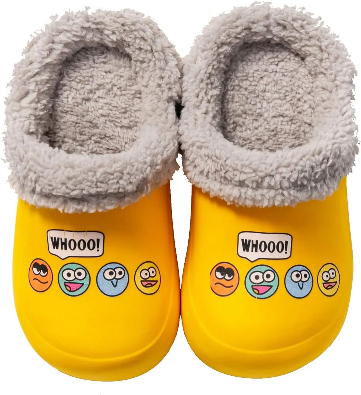 CERYTHRINA Little Kids Lined Clogs Girls Boys Slide Lightweight Garden Shoes Slip-on Cotton Slippers