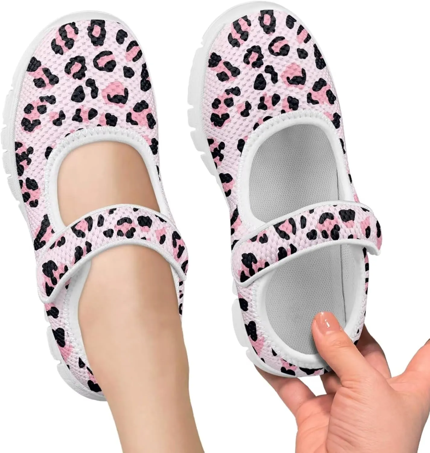 chaqlin Kids Casual Shoes Boys Girls Lightweight Running Walking Flat Mary Jane Shoes Breathable Non Slip Sports Sneakers for School