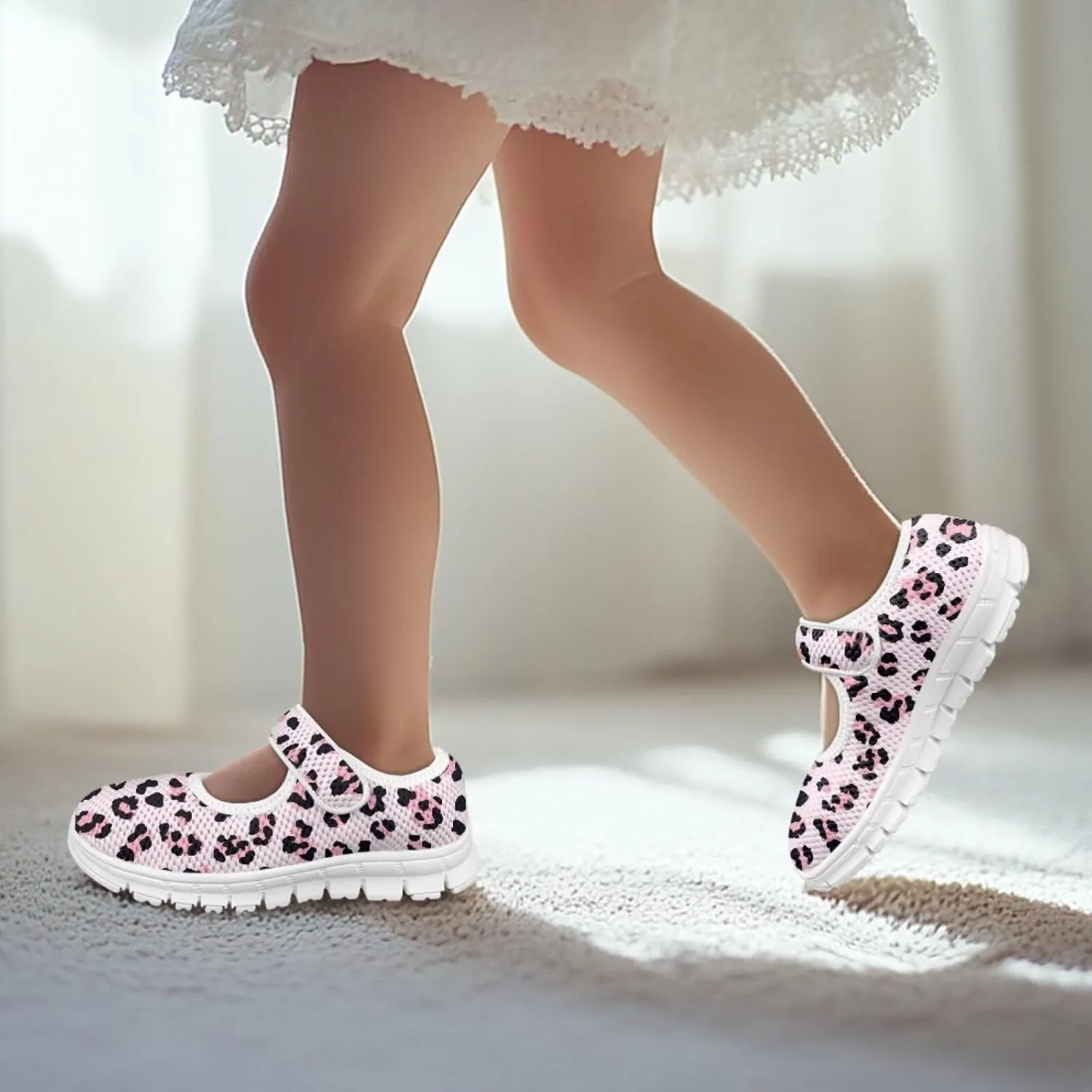 chaqlin Kids Casual Shoes Boys Girls Lightweight Running Walking Flat Mary Jane Shoes Breathable Non Slip Sports Sneakers for School