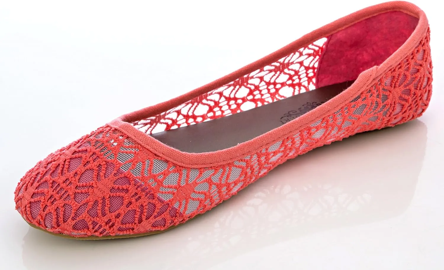 Charles Albert Women's Breathable Crochet Lace Ballet Flat