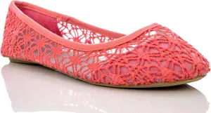 Charles Albert Women's Breathable Crochet Lace Ballet Flat