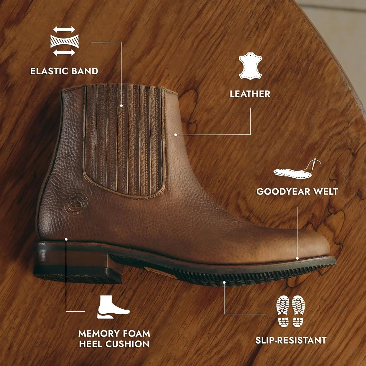 Charro Men´s Western Boot with anti-slip sole style 6000