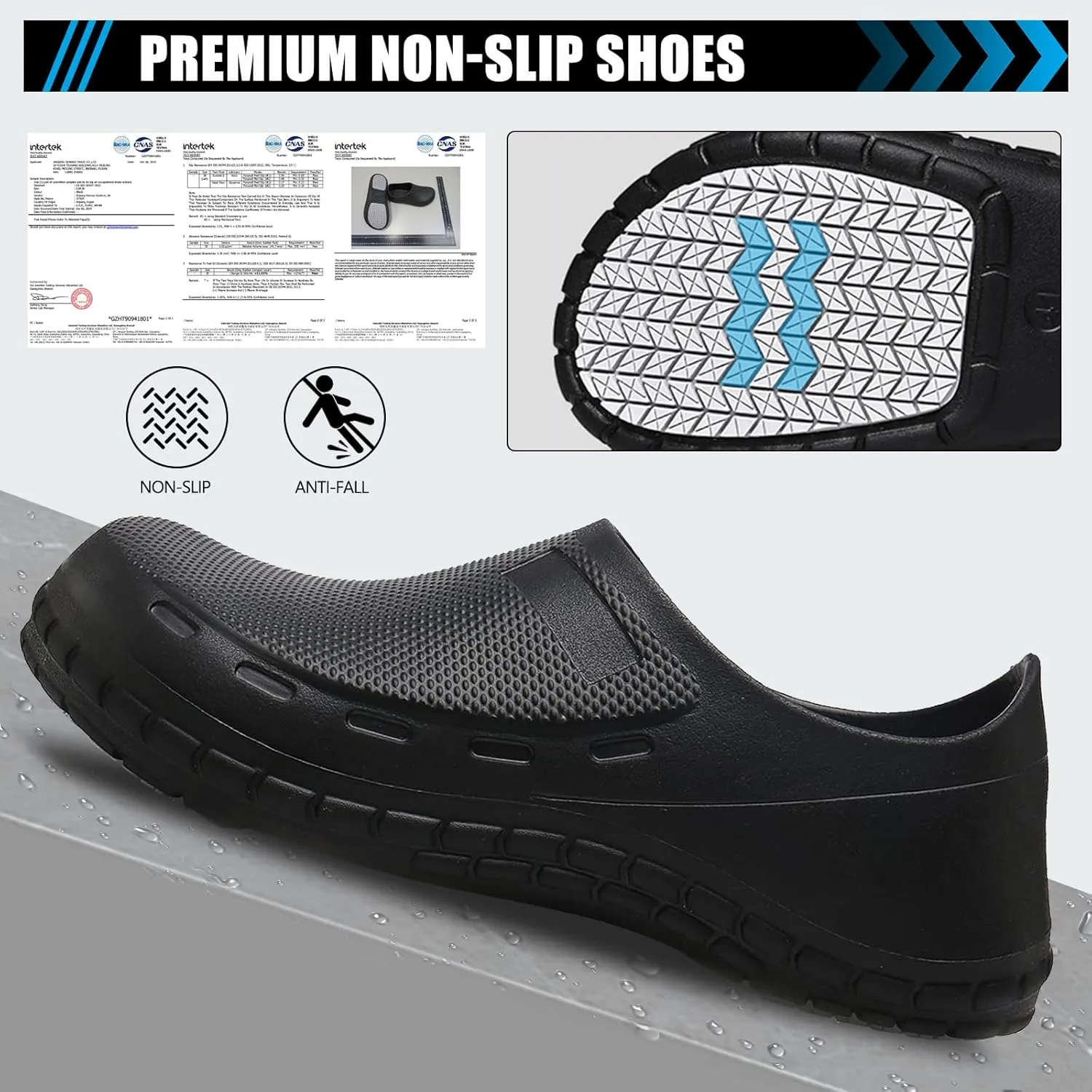 Chef Shoes Men - Non Slip Oil Water Resistant Work Shoe Comfortable Nursing Clogs for Garden Kitchen Restaurant Office Seaside Indoor and Outdoor for Women Men Zapatos de Cocina para Hombres
