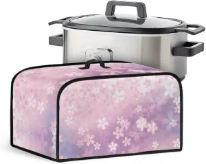 Cherry Blossom Slow Cooker Dust Cover Slow Cooker Carrying Bag Kitchen Appliance Dust Cover for Women Gifts Food Processor Cover
