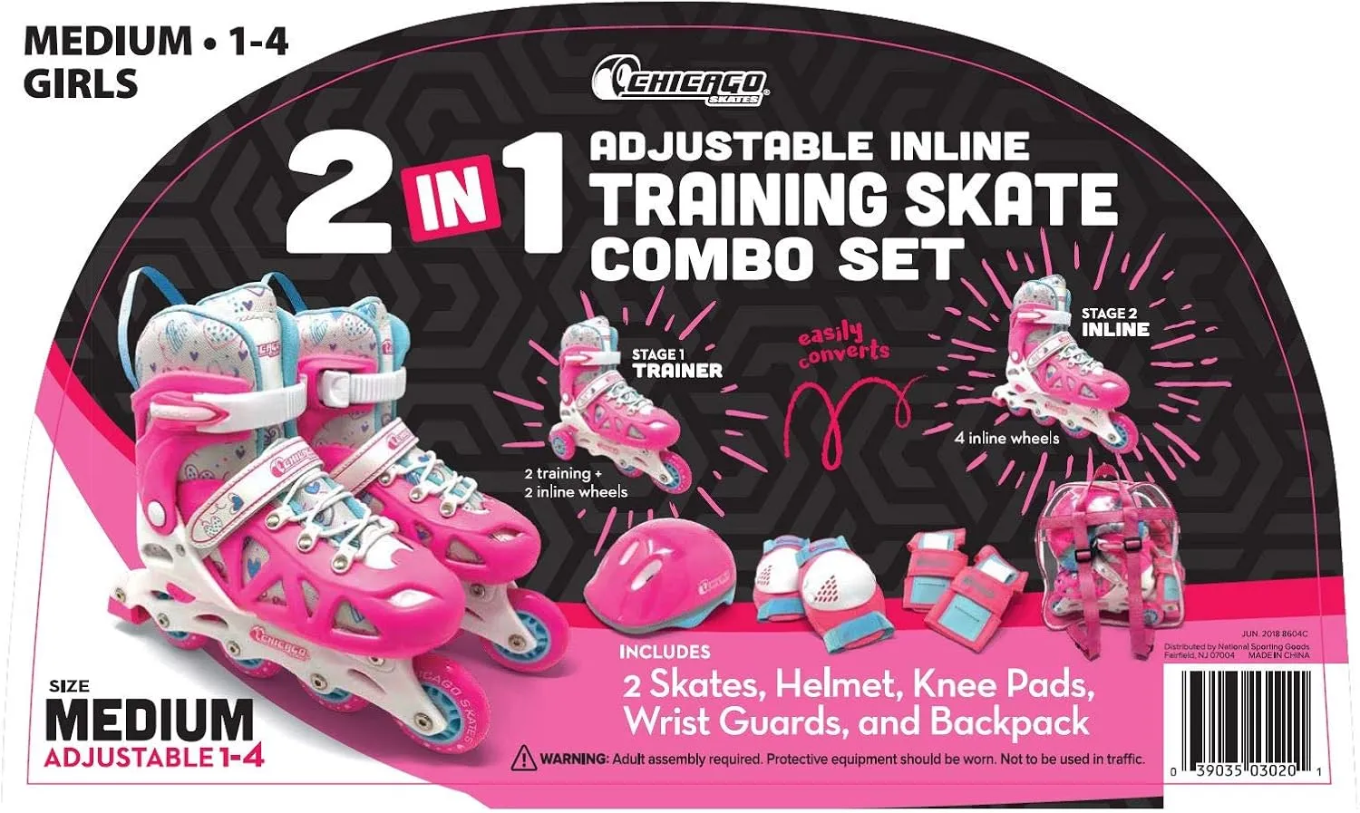 CHICAGO Skates Inline Training Skate Combo Set