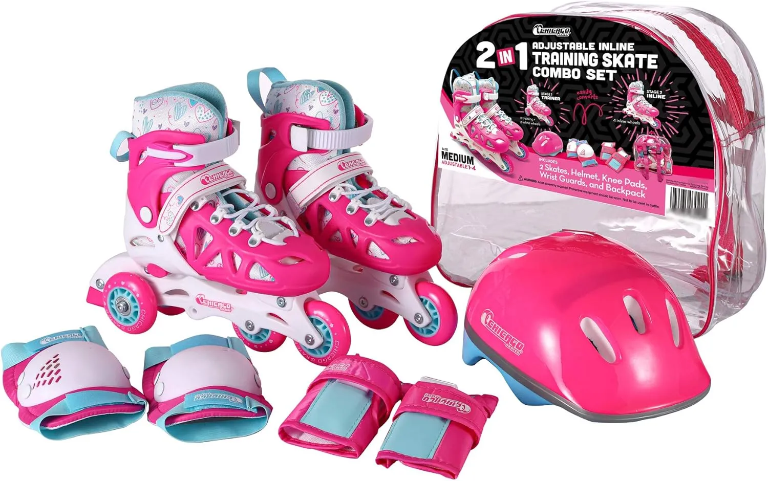 CHICAGO Skates Inline Training Skate Combo Set