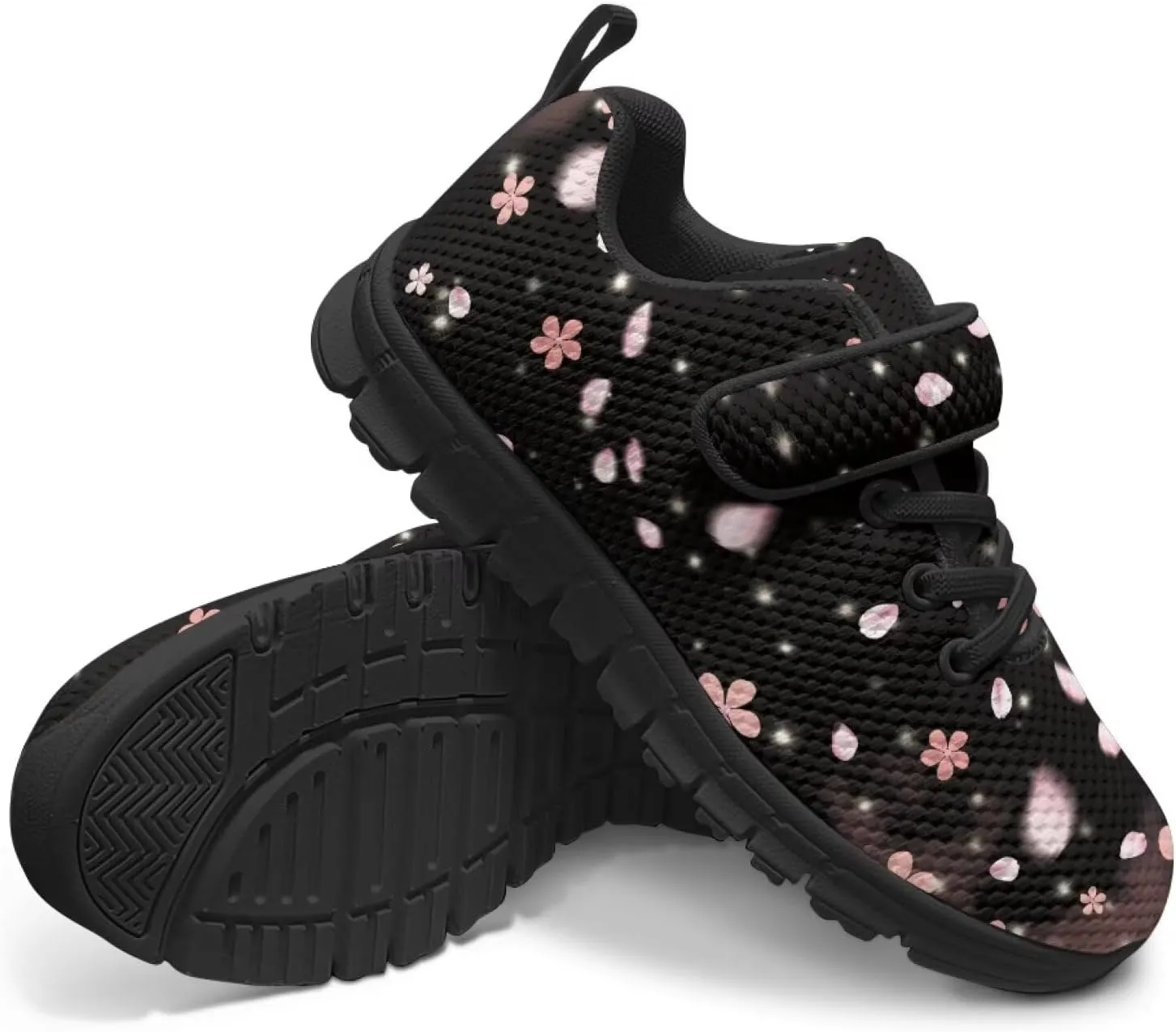 Child Boys Girls Travel Shoes Single Buckle Low-Top Sneakers Lightweight Lace-Up Running Shoe for Travel US 11-15 Black Sole