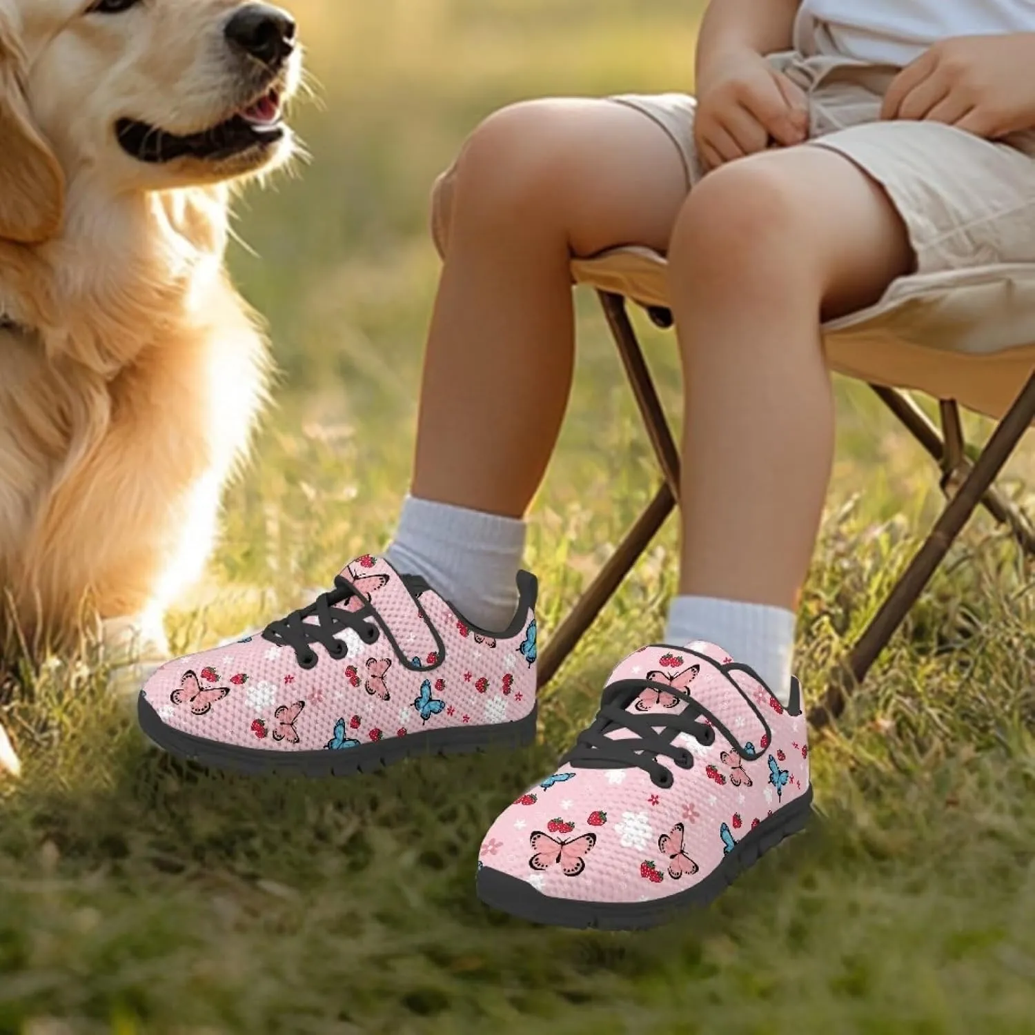 Child Boys Girls Travel Shoes Single Buckle Low-Top Sneakers Lightweight Lace-Up Running Shoe for Travel US 11-15 Black Sole