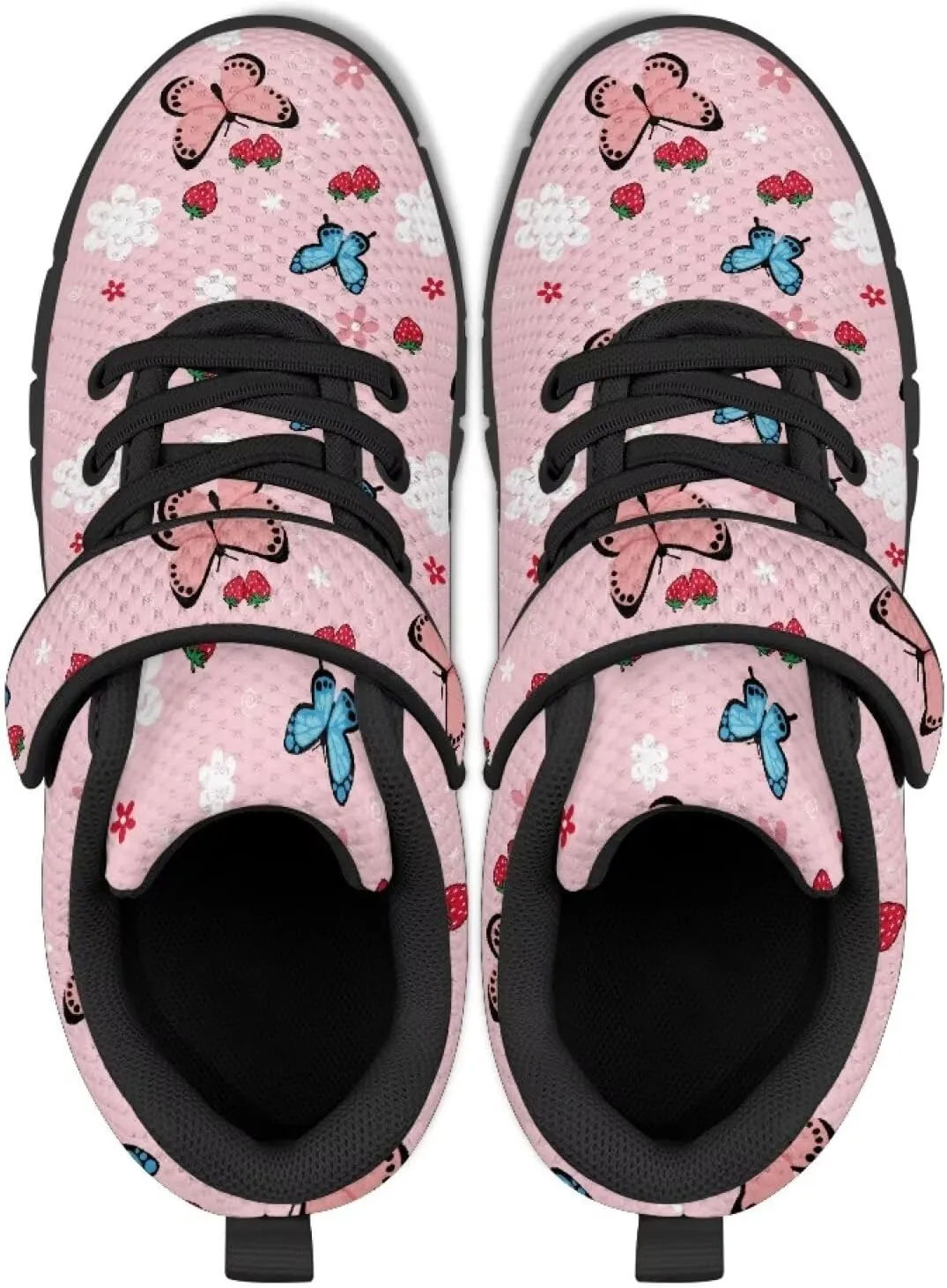 Child Boys Girls Travel Shoes Single Buckle Low-Top Sneakers Lightweight Lace-Up Running Shoe for Travel US 11-15 Black Sole