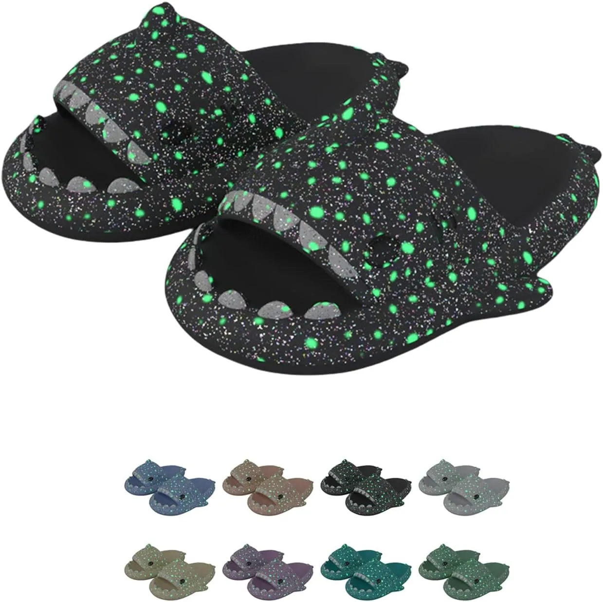 Christmas Shark Slides,Halloween Shark Slides,3d Glow In The Dark Cloud Shark Slides,Glow In The Dark Shark Sandals For Women Men