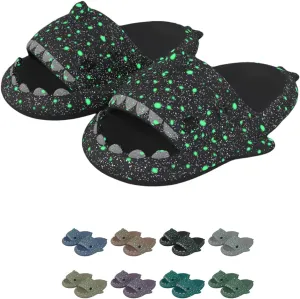 Christmas Shark Slides,Halloween Shark Slides,3d Glow In The Dark Cloud Shark Slides,Glow In The Dark Shark Sandals For Women Men