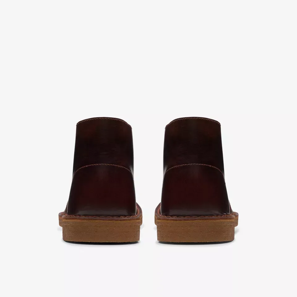 Clarks Men's Desert Boot Hiker Burgundy Leather