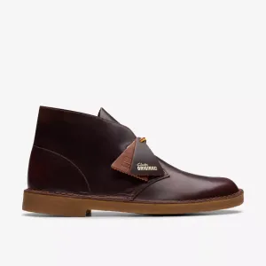 Clarks Men's Desert Boot Hiker Burgundy Leather