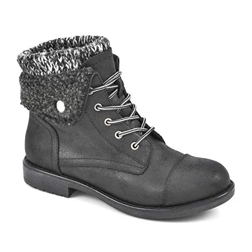 CLIFFS BY WHITE MOUNTAIN Women's Duena Hiking Style Boot, Black Multi/Fabric, 9 M