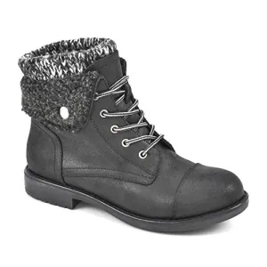 CLIFFS BY WHITE MOUNTAIN Women's Duena Hiking Style Boot, Black Multi/Fabric, 9 M