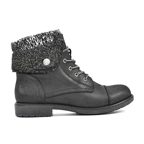 CLIFFS BY WHITE MOUNTAIN Women's Duena Hiking Style Boot, Black Multi/Fabric, 9 M