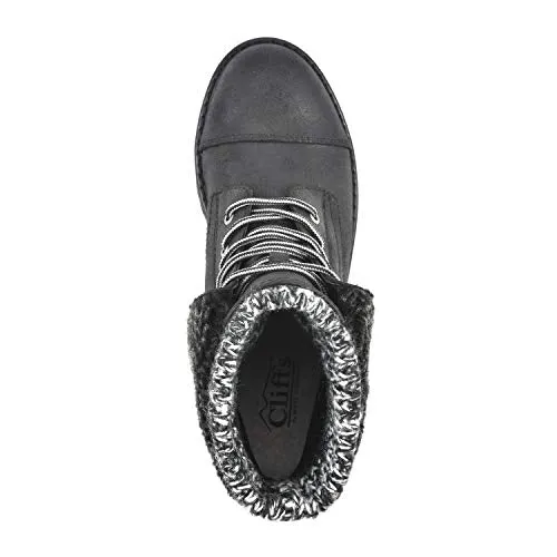 CLIFFS BY WHITE MOUNTAIN Women's Duena Hiking Style Boot, Black Multi/Fabric, 9 M