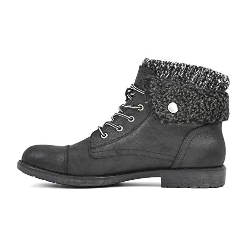 CLIFFS BY WHITE MOUNTAIN Women's Duena Hiking Style Boot, Black Multi/Fabric, 9 M