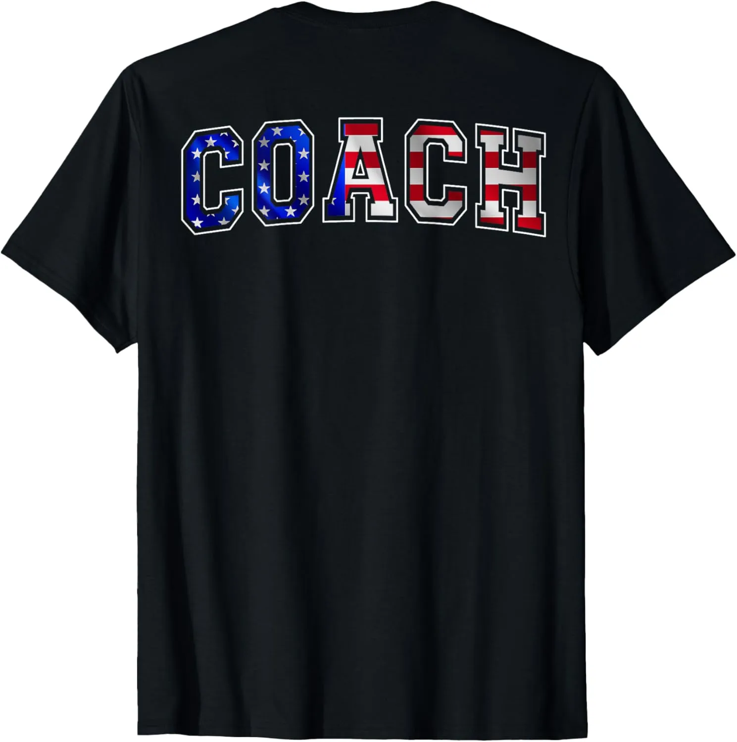 Coach Sports Trainer American Flag Varsity on the back T-Shirt