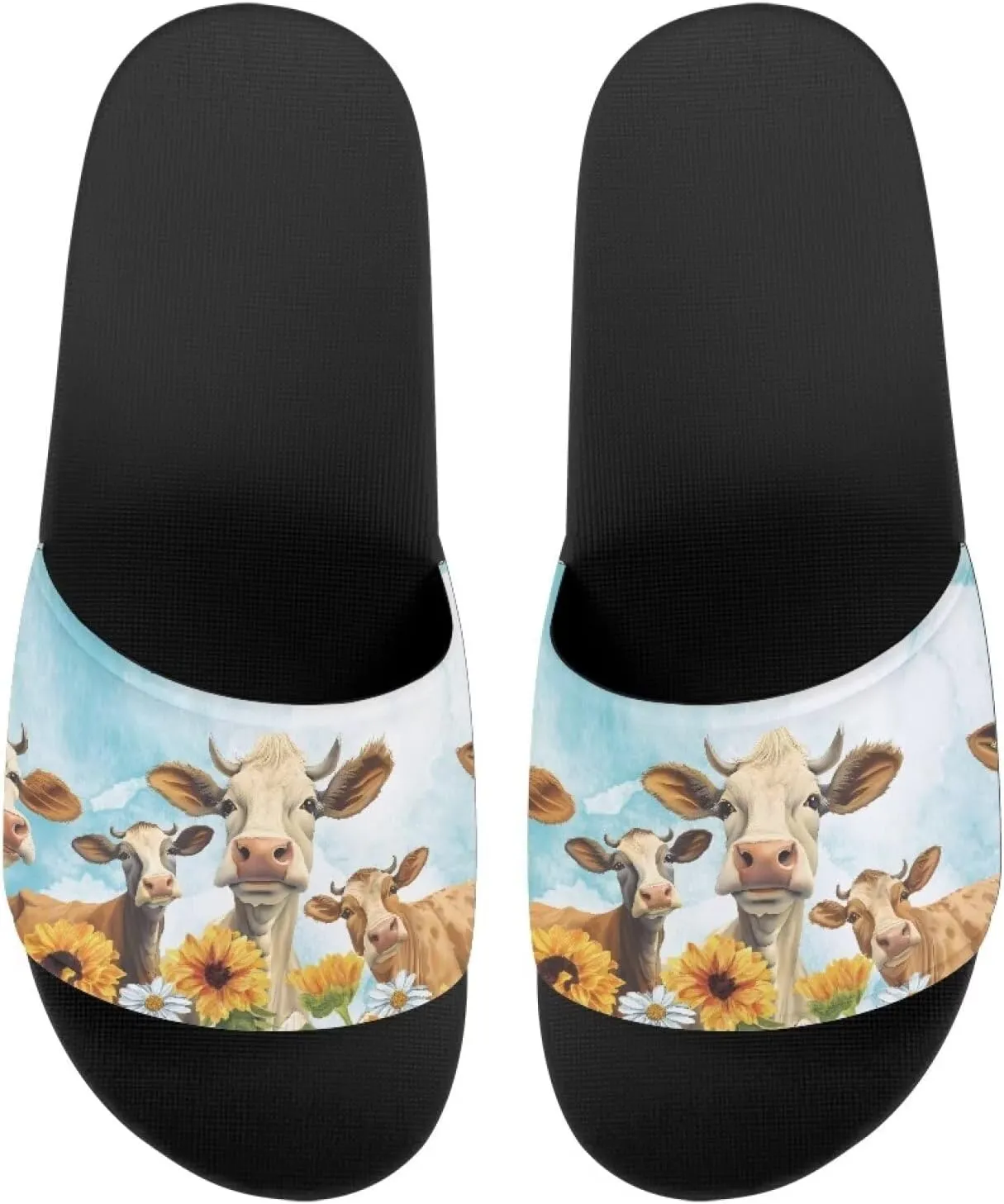 Coloranimal Slide Sandals for Women Girls Lightweight Shower Slippers for Beach Home