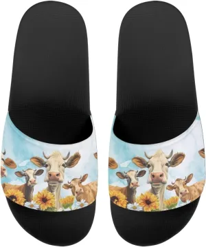 Coloranimal Slide Sandals for Women Girls Lightweight Shower Slippers for Beach Home