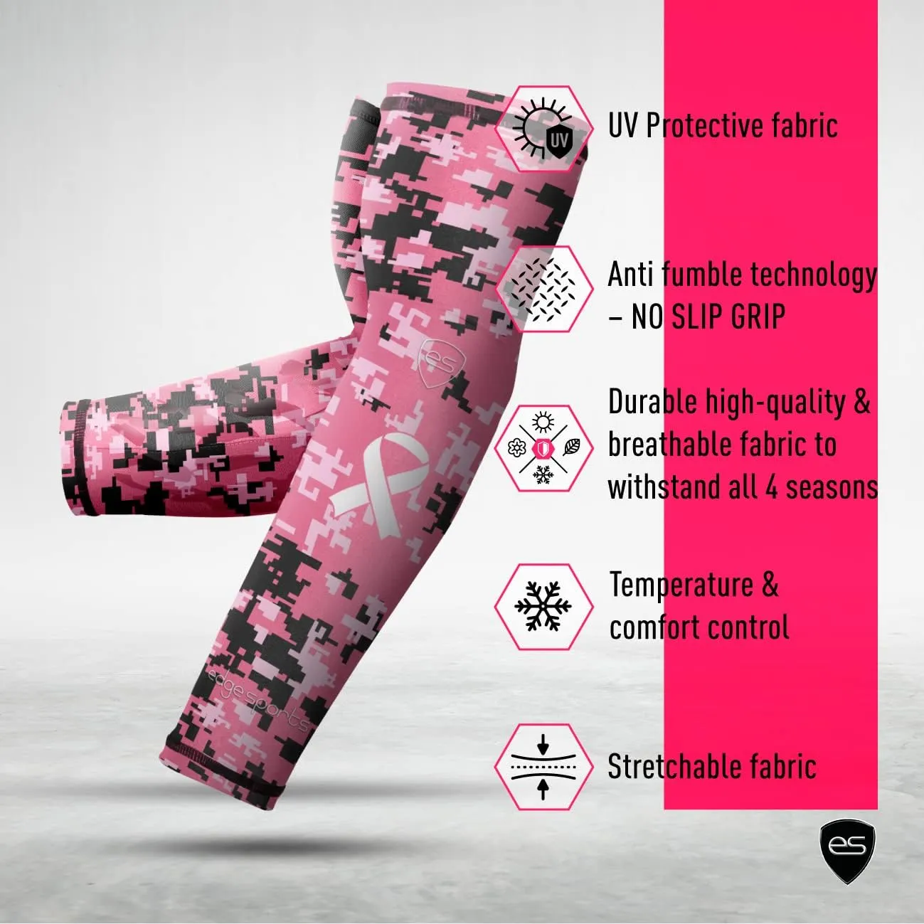 Compression Arm Sleeves for Men & Women - Protective Sleeves to Cover Arms for Sports - Tattoo Cover Up & UV Protection