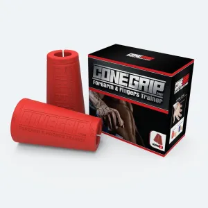 ConeGrip - Forearm & Fingers Trainer New Patented Conic Shape Thick Bar Adapter Grips, Anti-Slip Rubber Material, Perfect for Body Building, Arm Wrestling, Weight Lifting and Climbing.
