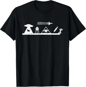 Conspiracy Theory Chem trails, Illuminati, Flat Earth, UFO T-Shirt