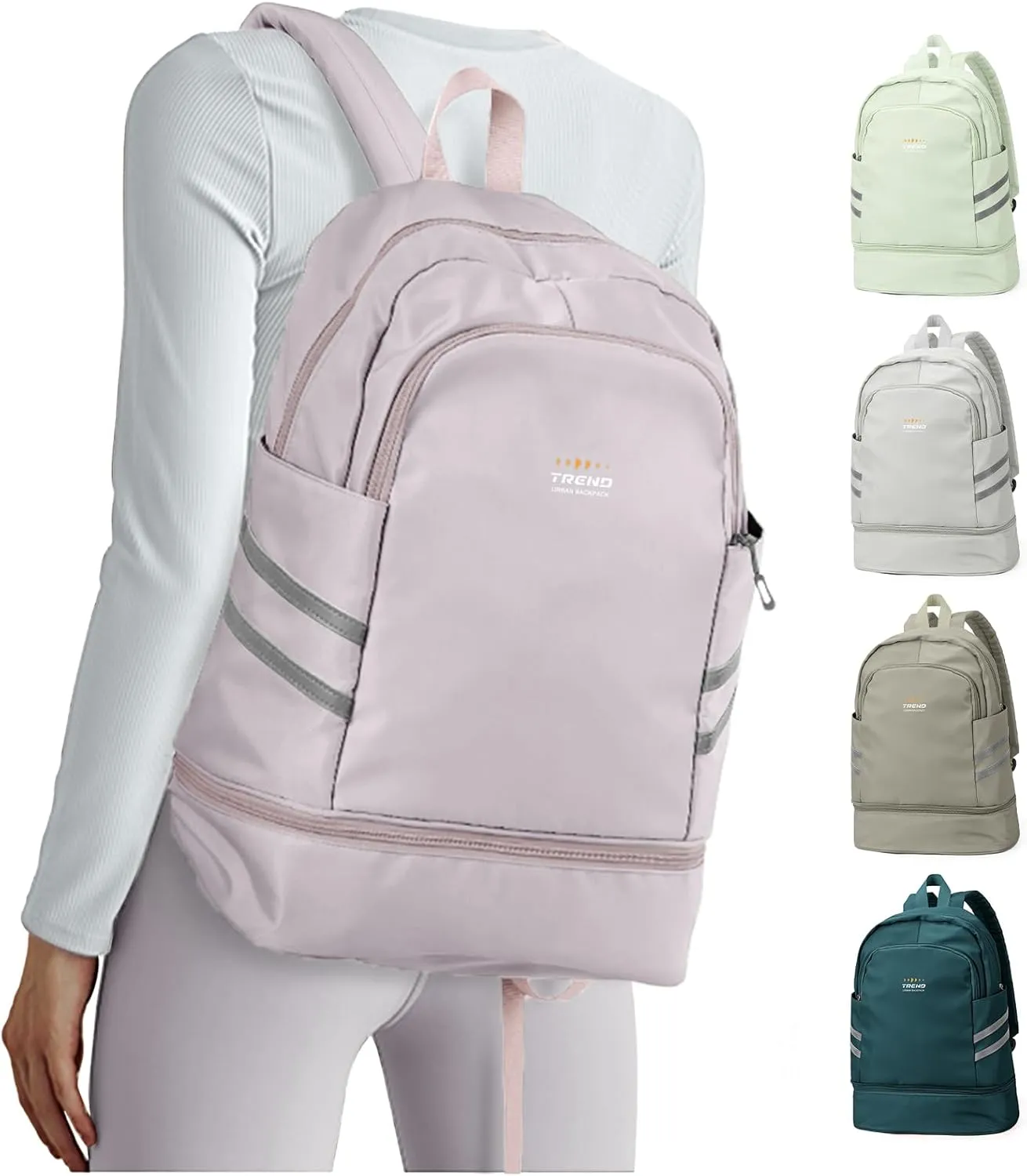 Coofay Gym Backpack for Women - Waterproof, Lightweight, Travel & Workout Sports Bag with Shoe Compartment