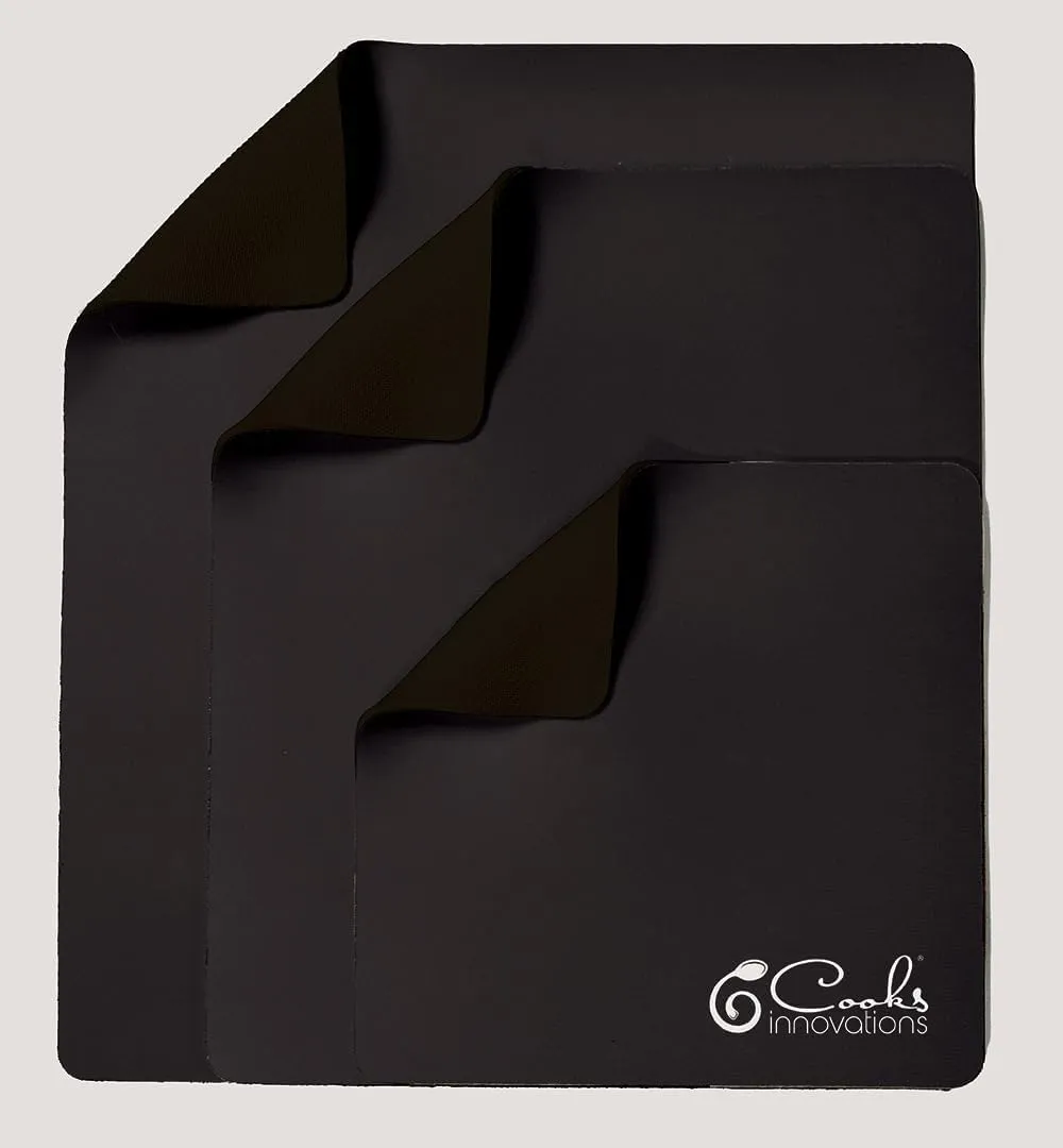 Cooks Innovations 3 Pack Heat Resistant Mats for Countertop, Air Fryer Heat Pad Protector, Appliance Sliders for Kitchen, Sliding Function for Air Fryer, Coffee Maker