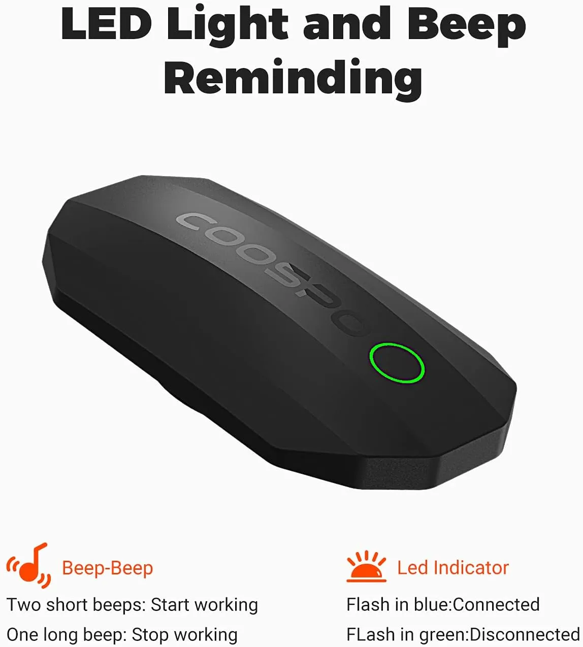 COOSPO Bluetooth Heart Rate Monitor Chest Strap H808S, ANT  BLE HR Monitor Chest, HRM IP67 Waterproof, 300H Battery Life