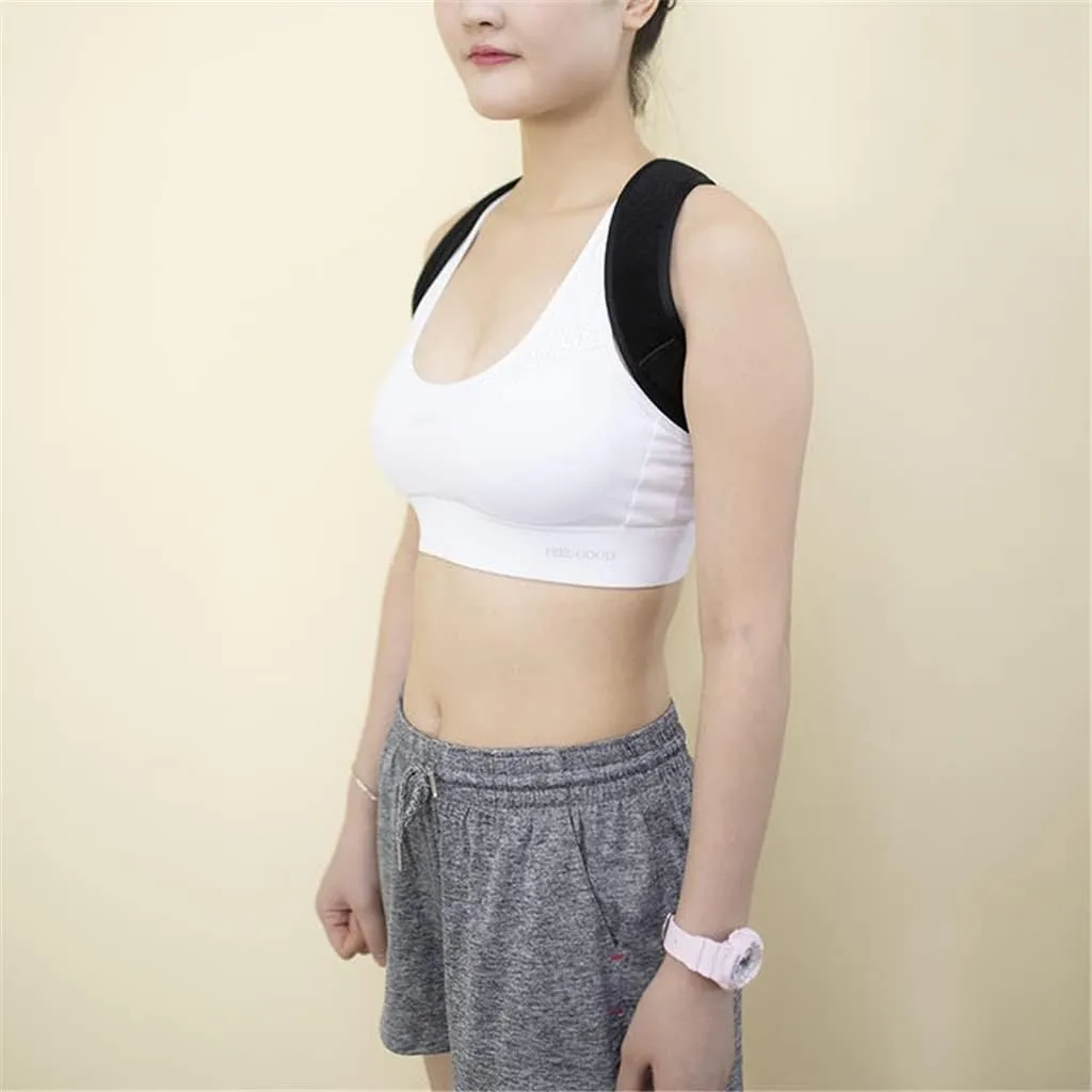 Corrector Back Brace Adjustable Brace for Upper Back Shoulder Back Trainer Spine Corset Support (Black L Code)