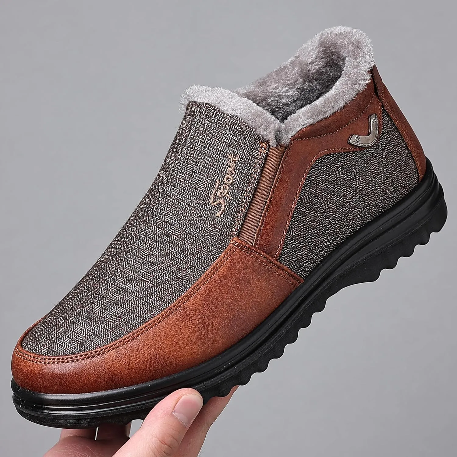 COSIDRAM Mens Casual Loafers Shoes Ankle High Lightweight Moccasins for Adult Male
