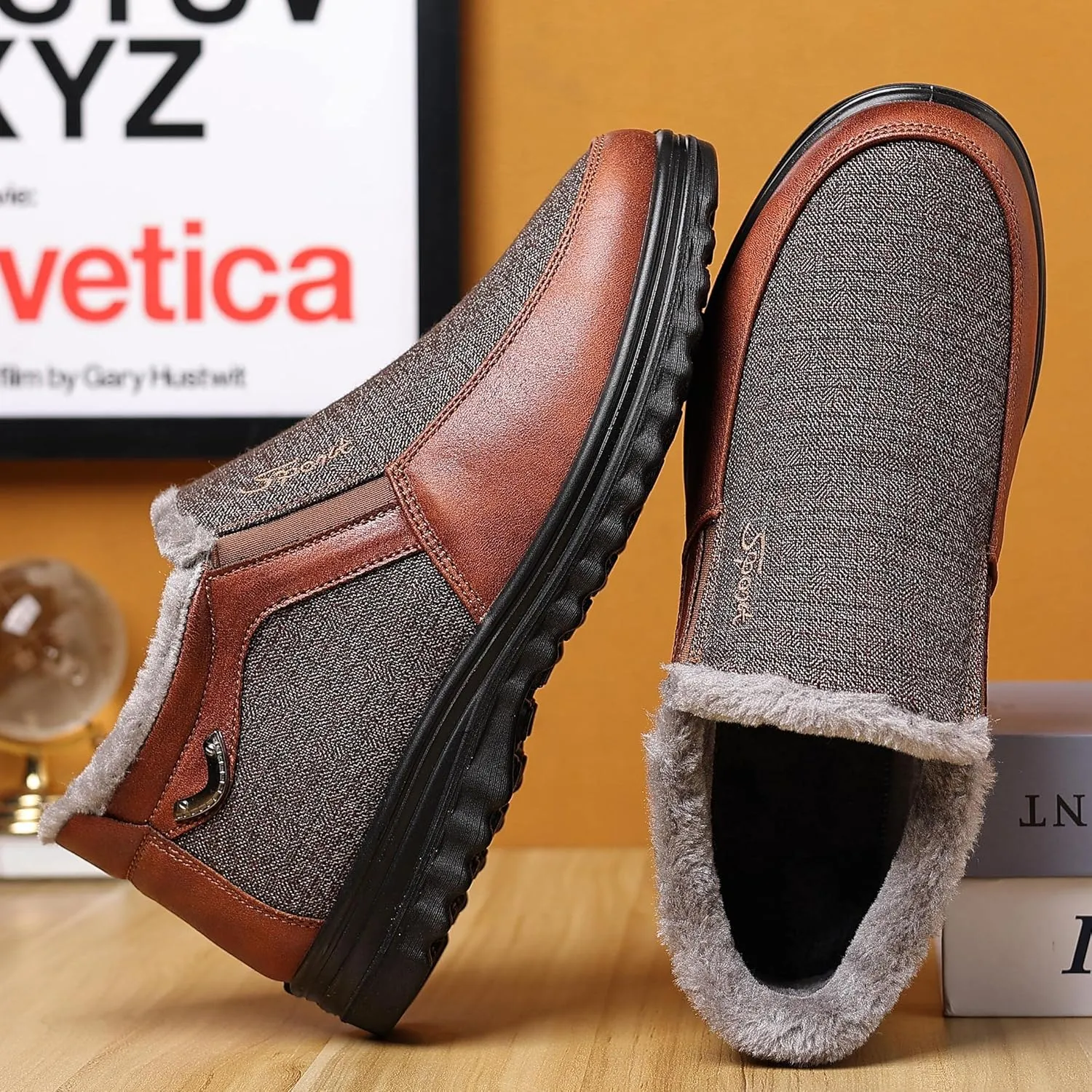 COSIDRAM Mens Casual Loafers Shoes Ankle High Lightweight Moccasins for Adult Male