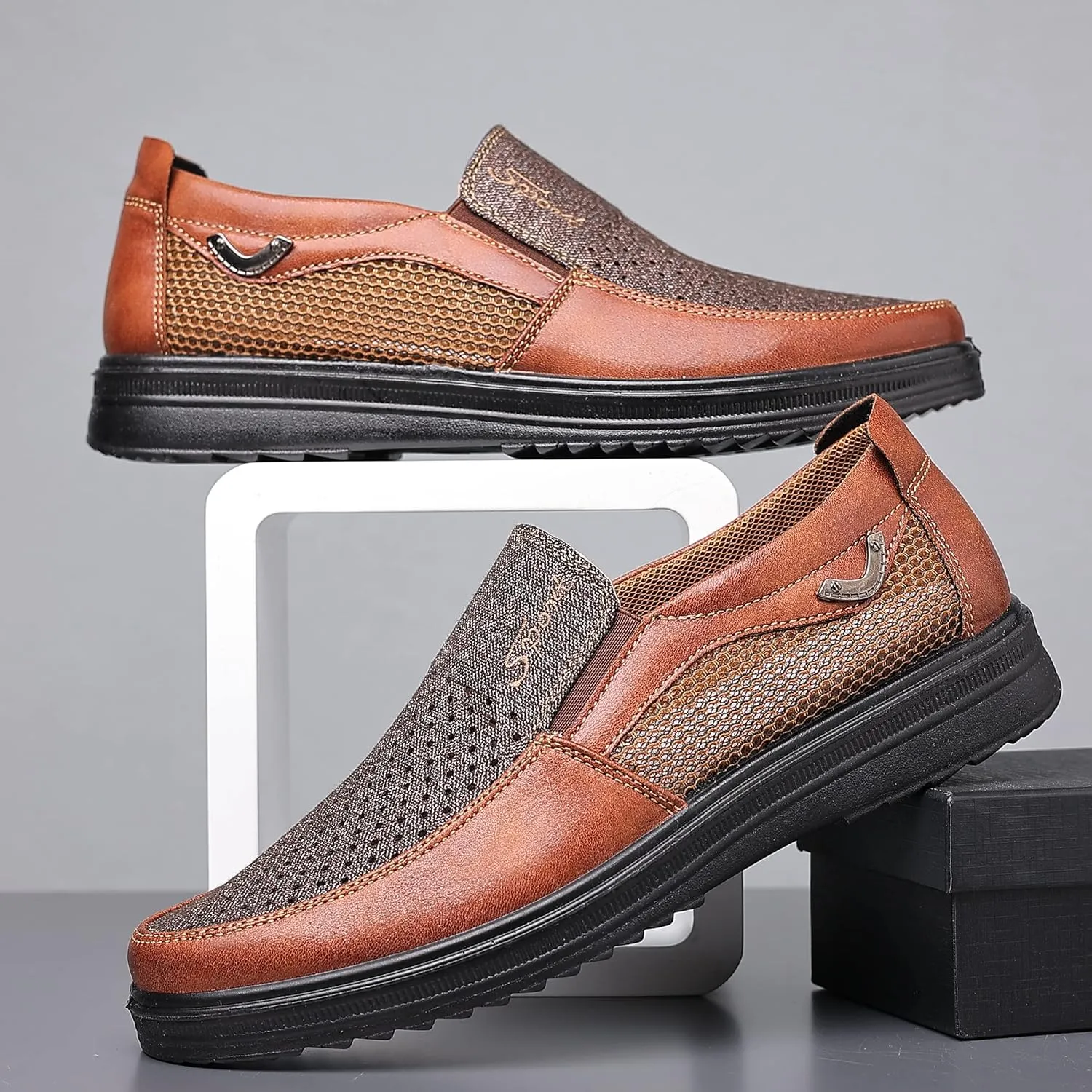 COSIDRAM Mens Loafer Casual Shoes Comfort Lightweight Driving Travel Walking Shoes for Adult Male
